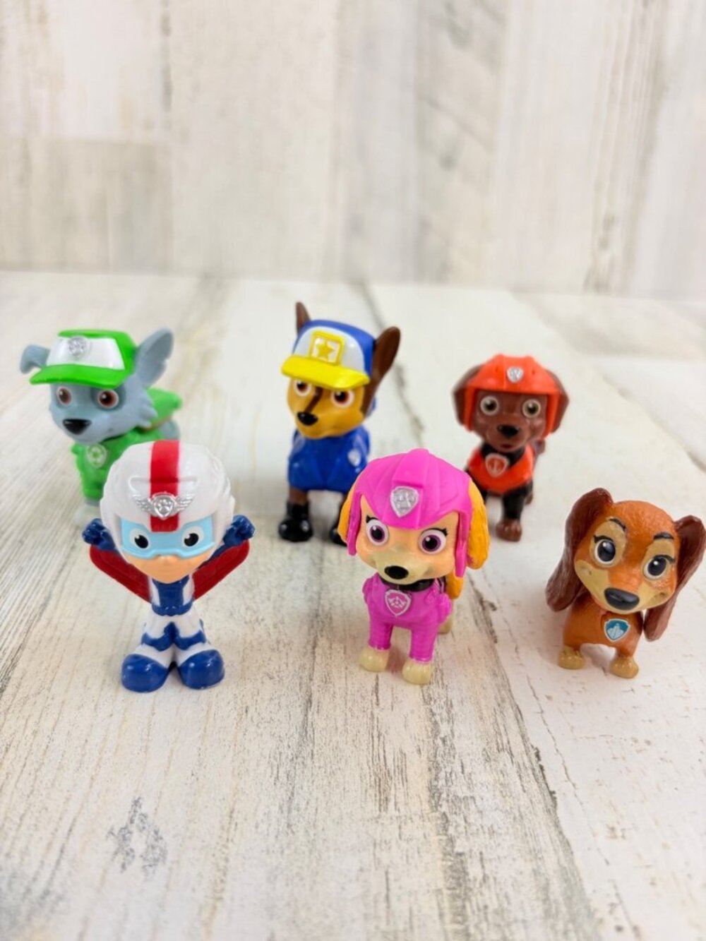 Paw Patrol Figures Lot of 6 Ryder Rocky Chase Zuma Liberty Skye